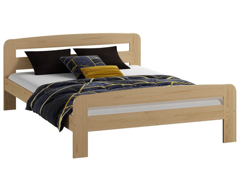 Postel z masivu 140x200 Nastěnka borovice s roštem