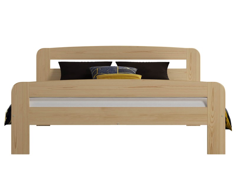 Postel z masivu 140x200 Nastěnka borovice s roštem