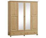 Šatní skříň 4Dč3 šířka 160 borovice