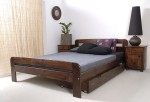 Postel z masivu 140x200 Nastěnka ořech s roštem