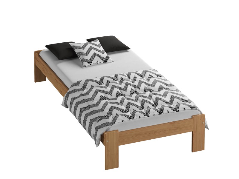 Postel z masivu 90x200 Adéla olše s roštem