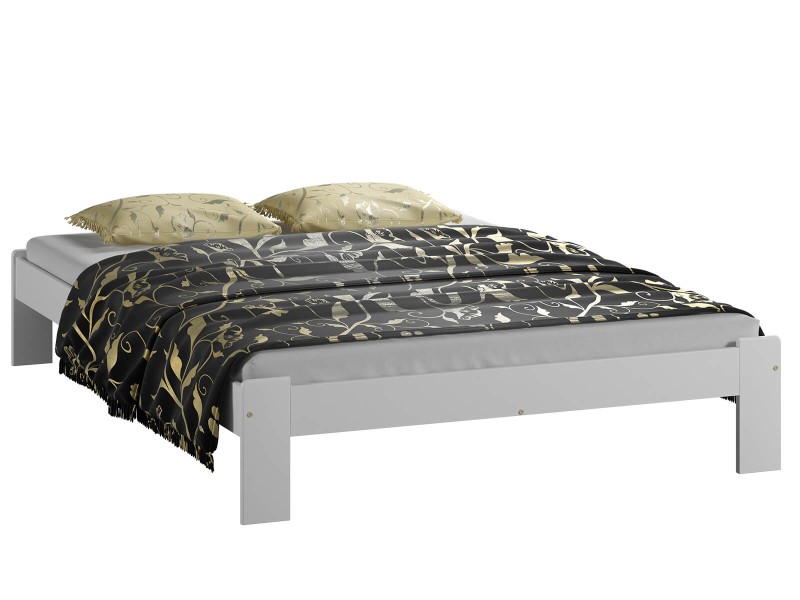 Postel z masivu 120x200 Adéla bílá s roštem