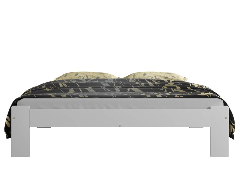 Postel z masivu 140x200 Adéla bílá s roštem