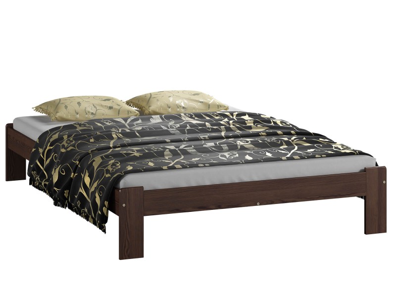 Postel z masivu 160x200 Adéla ořech s roštem
