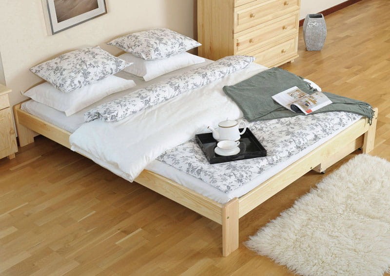 Postel z masivu 120x200 Adéla borovice s roštem