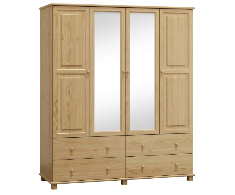 Šatní skříň 4Dč4 šířka 160 borovice