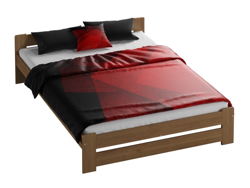 Postel z masivu 120x200 Euro dub s roštem