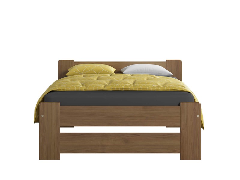 Postel z masivu 90x200 Euro dub s roštem