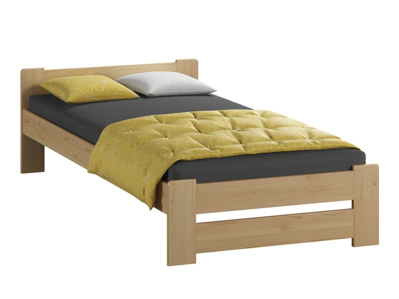 Postel z masivu 90x200 Euro borovice s roštem