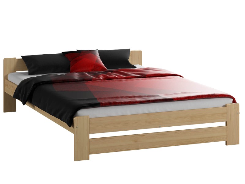 Postel z masivu 120x200 Euro borovice s roštem