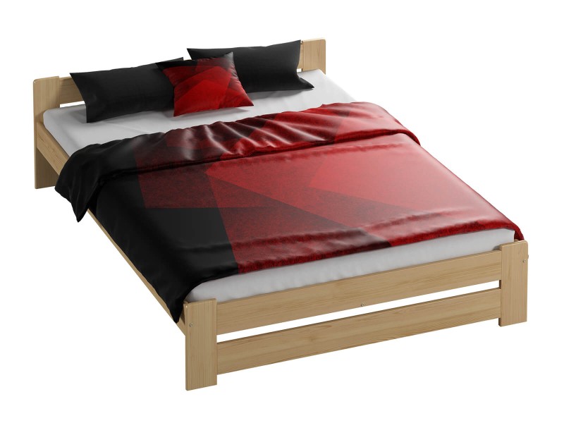Postel z masivu 140x200 Euro borovice s roštem