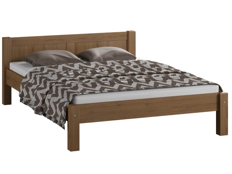 Postel z masivu 140x200 Viktoria dub s roštem