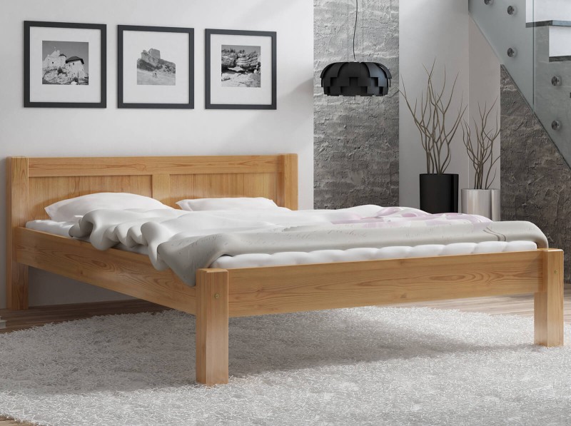 Postel z masivu  160x200 Viktoria olše s roštem
