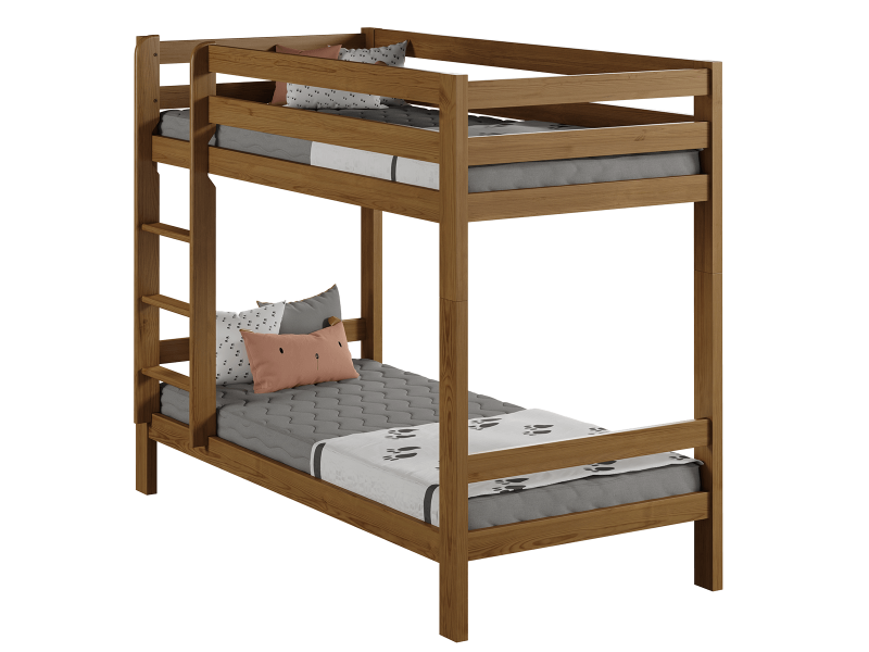 Dřevěná patrová postel 90x200 dub