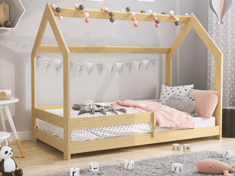 Dětská postel Domeček 160x80 D5 borovice s roštem
