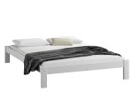 Postel z masivu 140x200 Luisa bílá  s roštem