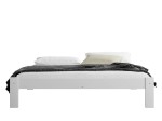 Postel z masivu 140x200 Luisa bílá  s roštem