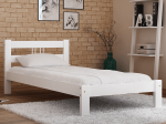 Postel z masivu 90x200 Virginia bílá s roštem