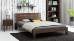 Postel z masivu 120x200 Karla ořech s roštem