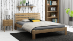 Postel z masivu 160x200 Karla dub s roštem