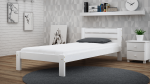 Postel z masivu 90x200 Ajza bílá s roštem