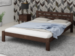 Postel z masivu 160x200 Ajza ořech s roštem
