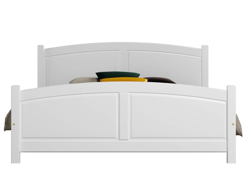 Postel z masivu 140x200 Mela bílá s roštem