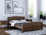 Postel z masivu 120x200 Mela ořech s roštem