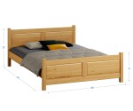 Postel z masivu 120x200 Lena olše s roštem