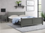 Postel z masivu 120x200 Lena Šedá s roštem