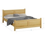 Postel z masivu 140x200 Lena borovice s roštem