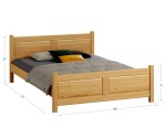 Postel z masivu 160x200 Lena olše s roštem
