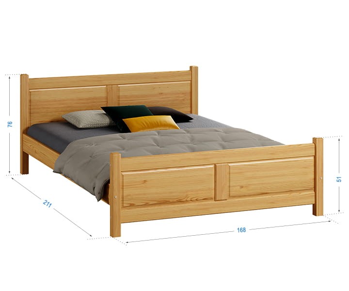 Postel z masivu 160x200 Lena olše s roštem