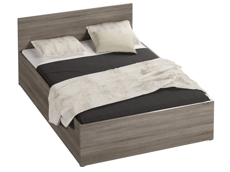 Postel 160x200 DM1 lanýžový dub s roštem