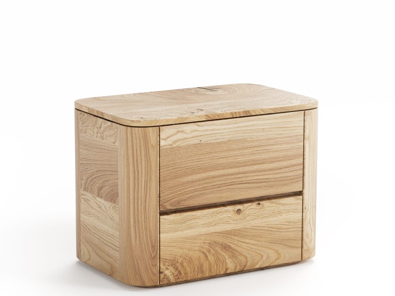 Noční stolek z masivního dubového dřeva Monza
