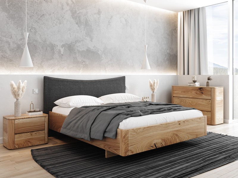 Noční stolek z masivního dubového dřeva Monza