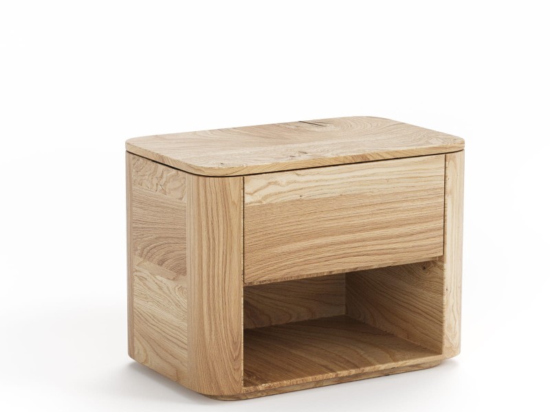 Noční stolek z masivního dubového dřeva Rosario B