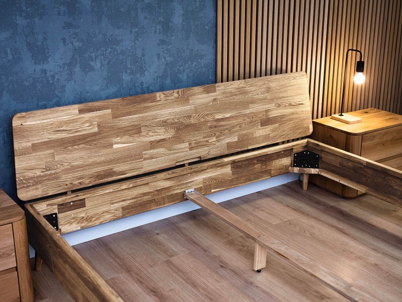 Dubová postel 180x200 cm Bergen intenzivní olej