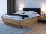 Dubová postel se zásuvkami 180x200 Asti