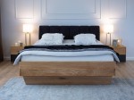 Dubová postel se zásuvkami 180x200 Asti