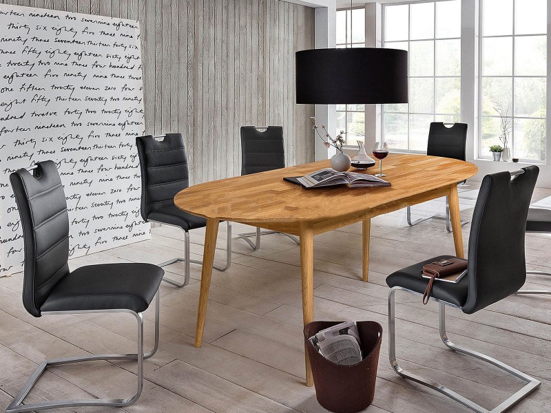 Dubový skládací stůl 170/210x90 Bergen intenzivní olej