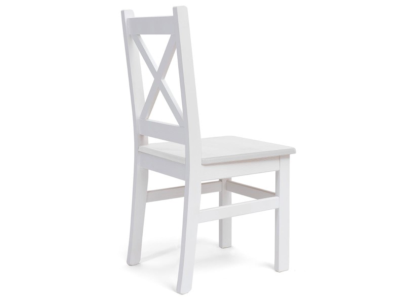 Židle z masivu č4 bílá