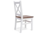 Židle z masivu č4 bílá/dub