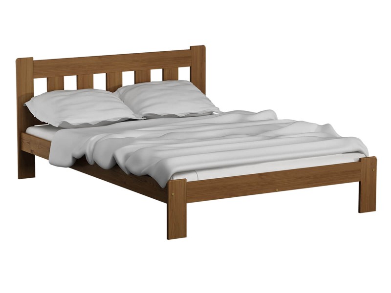 Postel z masivu 140x200 Brita dub s roštem