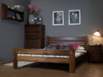 Postel z masivu 160x200 Neli ořech s roštem