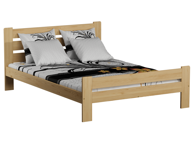 Postel z masivu 120x200 Neli borovice  s roštem