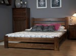 Postel z masivu 120x200 Kati ořech s roštem