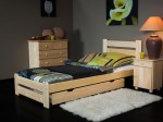 Postel z masivu 90x200 Kati borovice s roštem