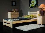Postel z masivu 90x200 Kati borovice s roštem