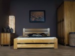 Postel z masivu 160x200 Kati dub s roštem